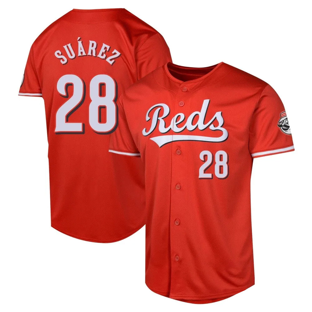 Cincinnati Reds #28 Eugenio Su¨¢rez Player Red HOLBERT 2026 City Connect Limited Home Stitched Jerseys