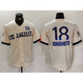 Los Angeles Dodgers #18 Yoshinobu Yamamoto Cream HOLBERT 2024 City Connect Limited Jersey