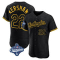 Los Angeles Dodgers #22 Clayton Kershaw Player Black HOLBERT World Series Meet Snake Skin City Limited Elite Home Stitched Jerseys
