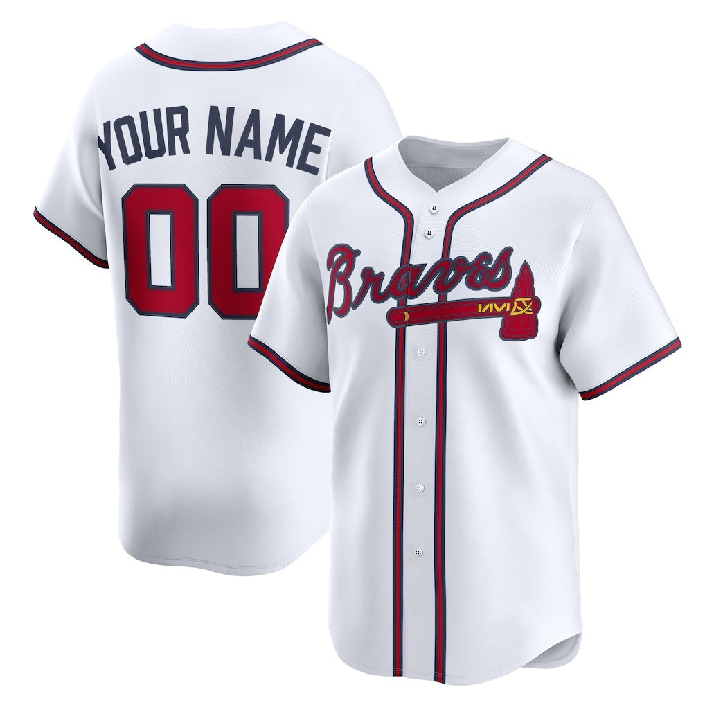 Custom Atlanta Braves White HOLBERT Home Limited Jersey