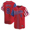 Baltimore Orioles #8 Cal Ripken Player Red HOLBERT Independence Day Vapor Premier Limited Home Game Stitched Jerseys