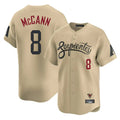 Arizona Diamondbacks #8 James McCann Player Tan HOLBERT City Connect Limited Home Game Stitched Jerseys