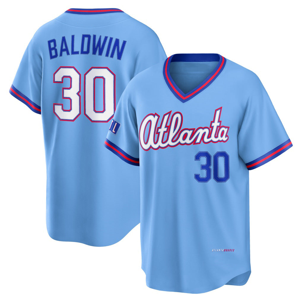 Atlanta Braves #30 Drake Baldwin Powder Blue HOLBERT 2026 City Connect Stadium Jersey