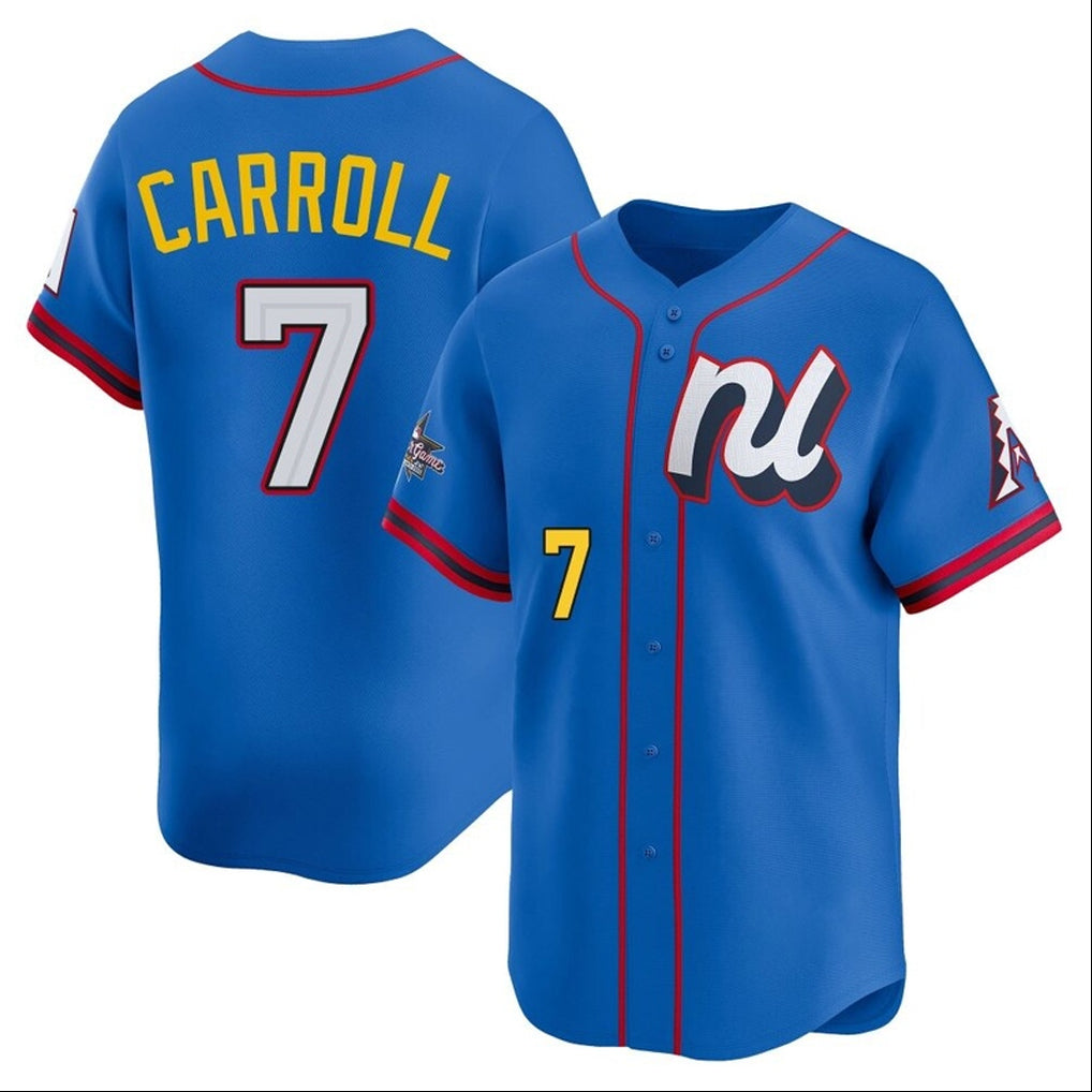 Arizona Diamondbacks #7 Corbin Carroll Player Blue HOLBERT National League All-Star Edition Limited Home Game Stitched Jerseys