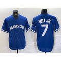 Kansas City Royals #7 Bobby Witt Jr Blue HOLBERT Cool Base Stitched Jersey