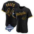 Los Angeles Dodgers #44 Andy Pages Player Black HOLBERT World Series Meet Snake Skin City Limited Elite Home Stitched Jerseys