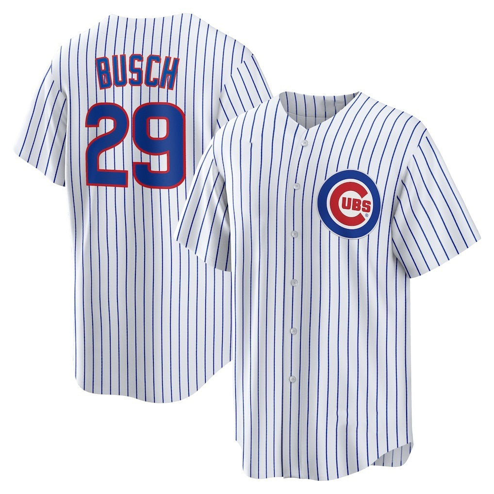 Chicago Cubs #29 Michael Busch White HOLBERT Home Replica Jersey