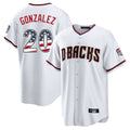 Arizona Diamondbacks #20 Luis Gonzalez Player White HOLBERT USA 250 Fourth of July Home Game Stitched Jerseys