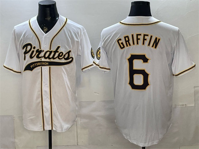 Pittsburgh Pirates #6 Konnor Griffin White HOLBERT Cool Base Stitched Jersey