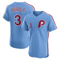 Philadelphia Phillies #3 Bryce Harper Light Blue HOLBERT Alternate Elite Jersey