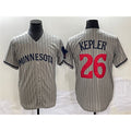 Minnesota Twins #26 Max Kepler Gray HOLBERT Cool Base Stitched Jersey