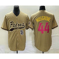 San Diego Padres #44 Joe Musgrove Tan HOLBERT Pinstripe 2023 City Connect Cool Base Stitched Jersey 2