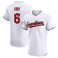 Cleveland Guardians #6 David Fry Player White HOLBERT Limited Elite Home Stitched Jerseys