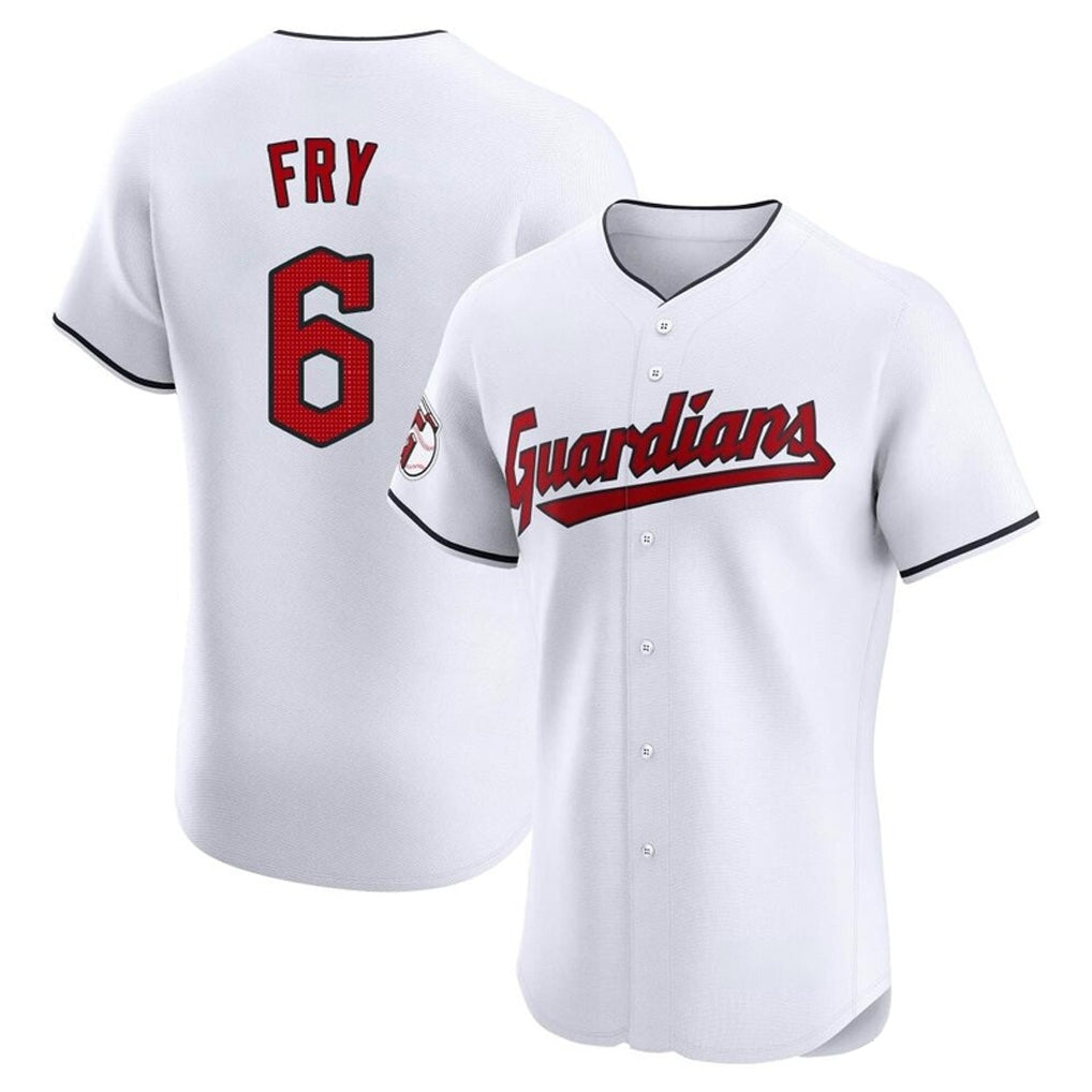 Cleveland Guardians #6 David Fry Player White HOLBERT Limited Elite Home Stitched Jerseys