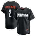 Baltimore Orioles #2 Gunnar Henderson Player Black HOLBERT City Connect Limited Home Game Stitched Jerseys