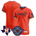 Houston Astros Blank Player Orange HOLBERT City Connect Texas Patch Vapor Premier Limited Elite Home Stitched Jerseys
