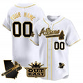 Custom Atlanta Braves Atliens Vapor Premier Limited Jersey V2 ¨C White Gold HOLBERT