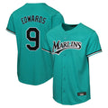 Miami Marlins #9 Xavier Edwards Player Teal HOLBERT Home Game Stitched Jerseys