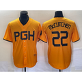 Pittsburgh Pirates #22 Andrew McCutchen Gold HOLBERT 2023 City Connect Stitched Jersey