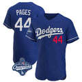 Los Angeles Dodgers #44 Andy Pages Player Royal HOLBERT World Series Meet Limited Elite Home Stitched Jerseys