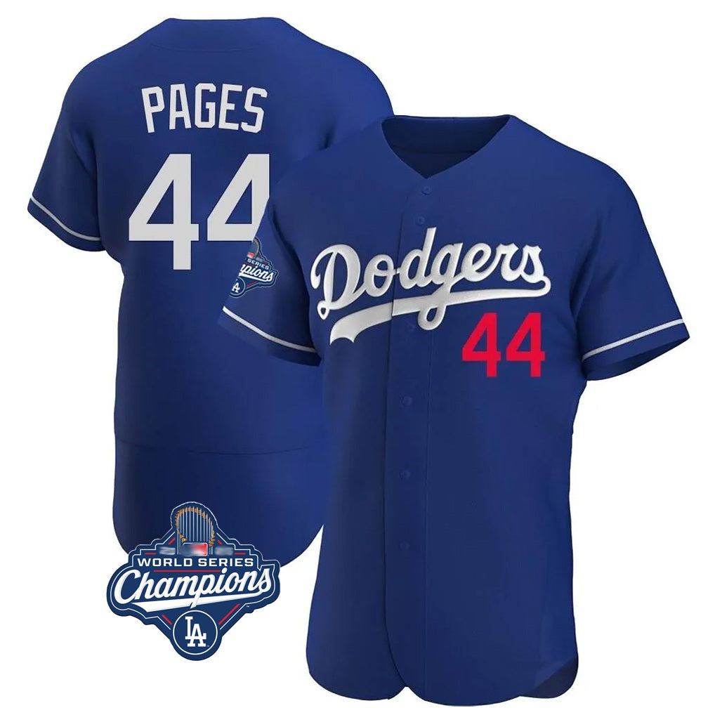Los Angeles Dodgers #44 Andy Pages Player Royal HOLBERT World Series Meet Limited Elite Home Stitched Jerseys
