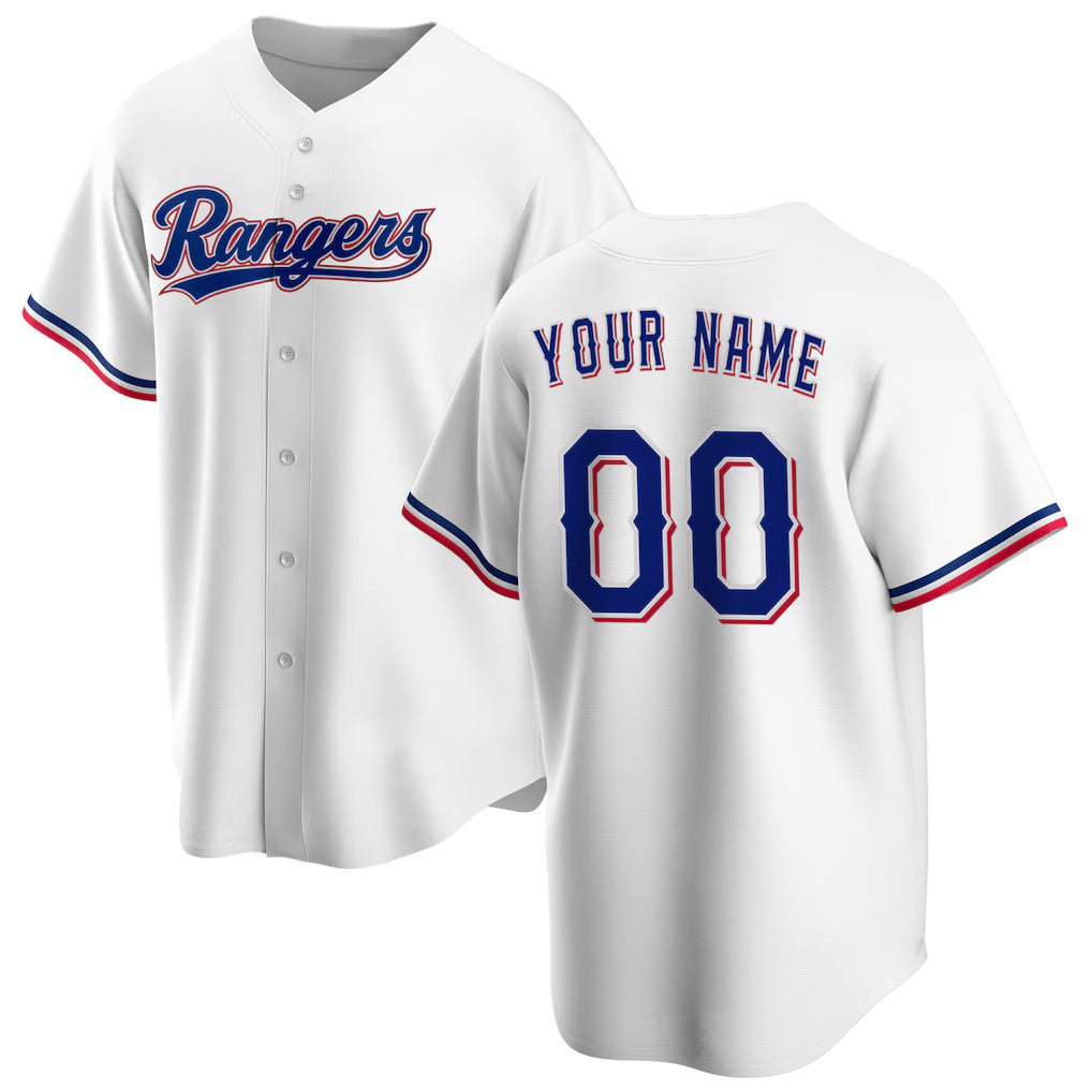 Custom Texas Rangers White HOLBERT Home Replica Jersey