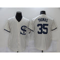 Chicago White Sox #35 Frank Thomas 2021 Cream Navy HOLBERT Field of Dreams Name Flex Base Stitched Jersey