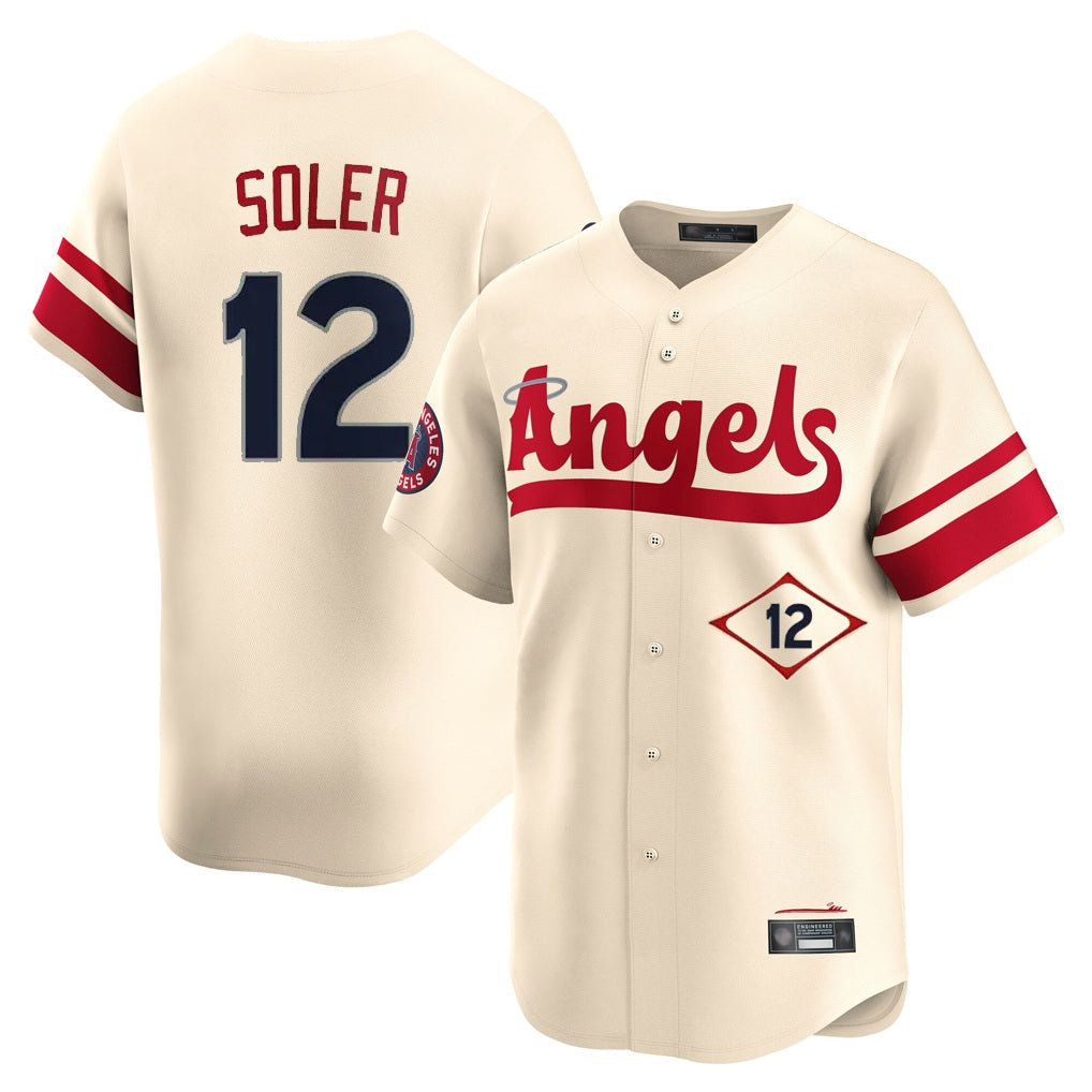 Los Angeles Angels #12 Jorge Soler Player Cream HOLBERT City Connect Limited Home Stitched Jerseys