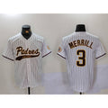 San Diego Padres #3 Jackson Merrill White HOLBERT 2023 Cool Base Stitched Jersey 2