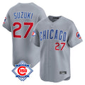 Chicago Cubs #27 Seiya Suzuki Player Gray HOLBERT Road 150th Anniversary Limited Home Stitched Jerseys