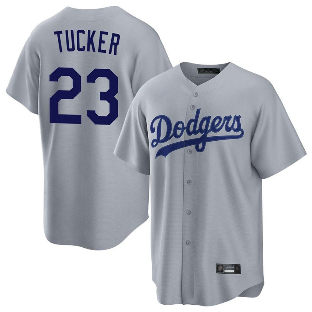 Los Angeles Dodgers #23 Kyle Tucker Player Gray HOLBERT Game Stitched Jerseys