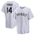 Colorado Rockies #14 Ezequiel Tovar White HOLBERT Home Replica Jersey