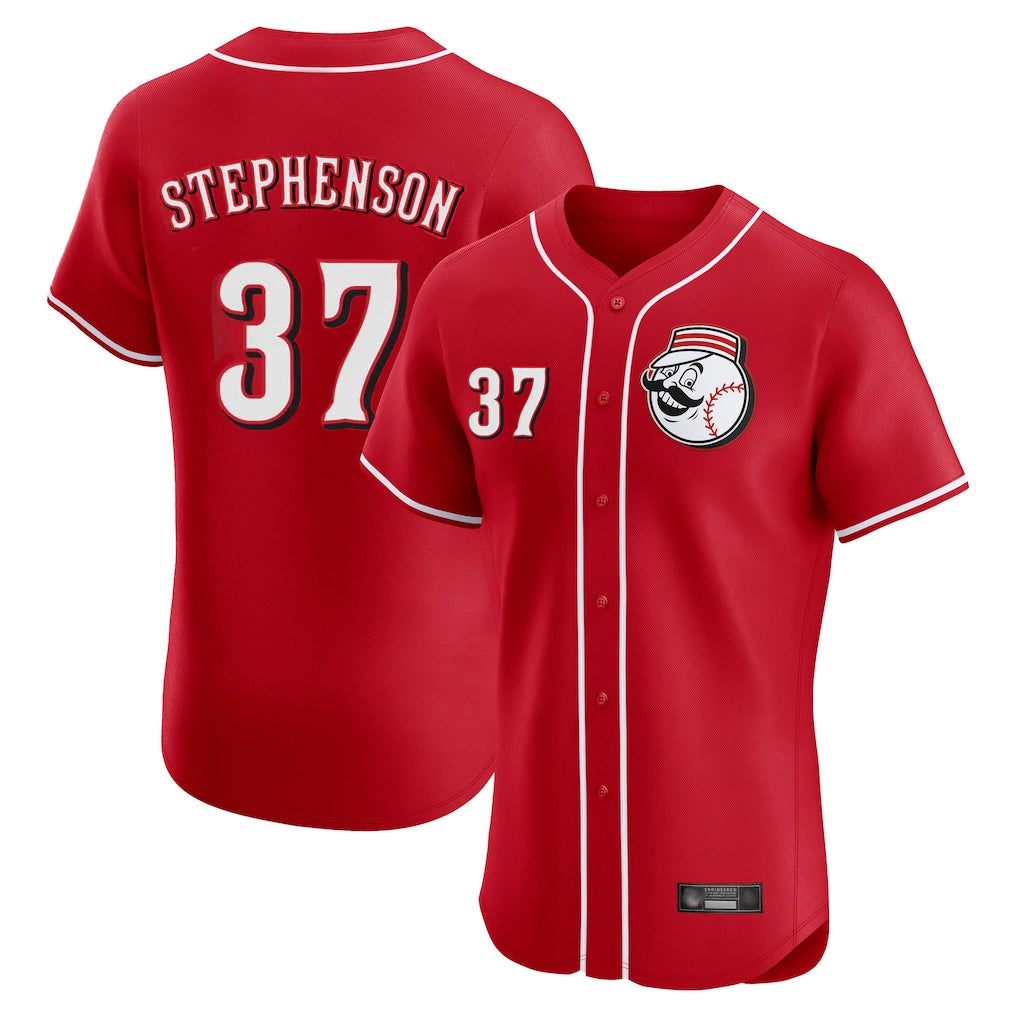 Cincinnati Reds #37 Tyler Stephenson Player Red HOLBERT Limited Elite Home Game Stitched Jerseys