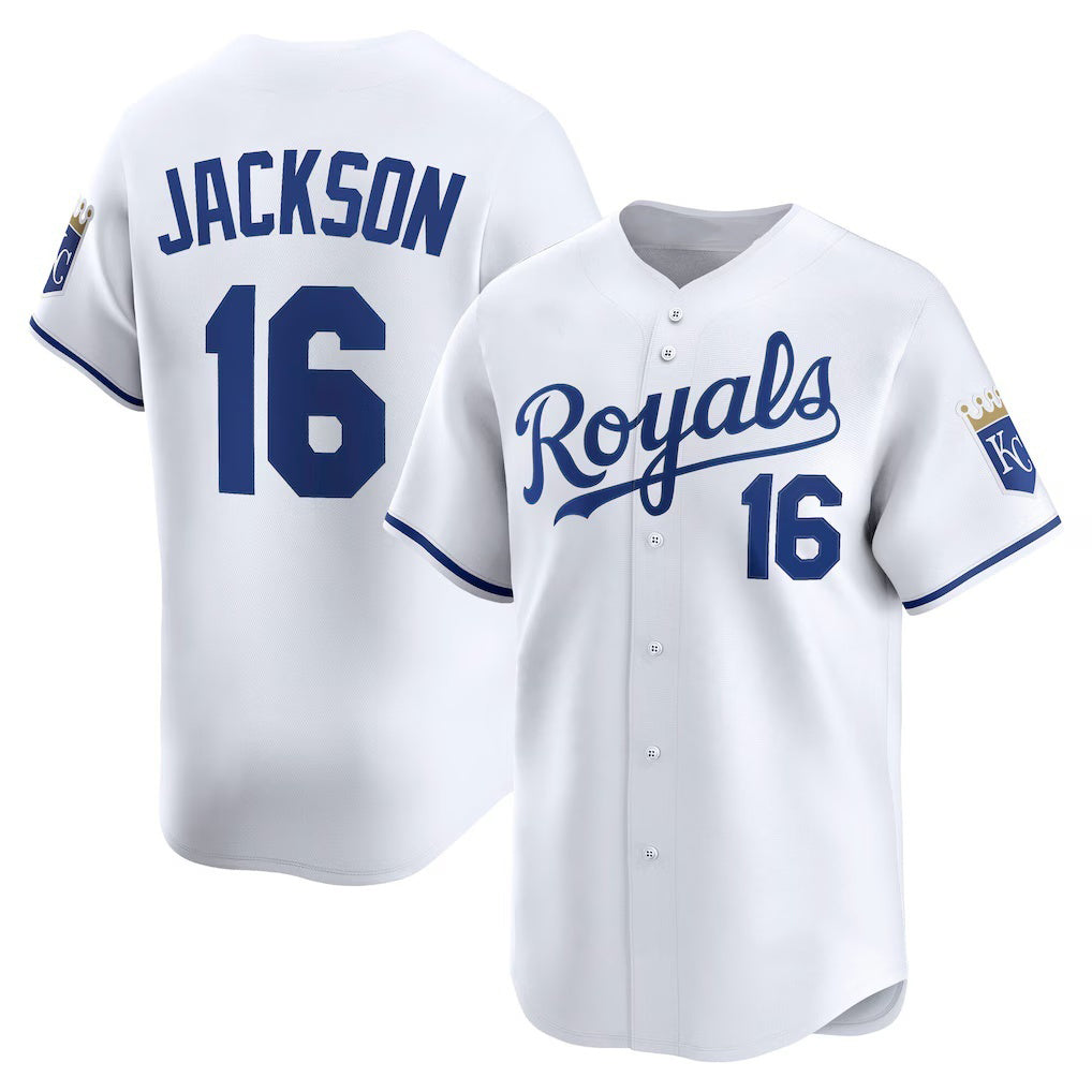 Kansas City Royals #16 Bo Jackson White HOLBERT Home Limited Player Jersey