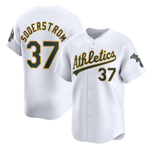 Oakland Athletics #37 Tyler Soderstrom White HOLBERT Home Limited Stitched Jersey