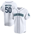 Seattle Mariners #50 Bryce Miller White HOLBERT Home Limited Stitched jersey