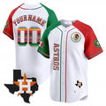 Custom Houston Astros Mexico Vapor Premier Limited Jersey V4 ¨C White HOLBERT