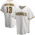 San Diego Padres #13 Manny Machado White HOLBERT Home Replica Player Jersey