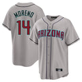 Arizona Diamondbacks #14 Gabriel Moreno Player Gray HOLBERT Road Home Game Stitched Jerseys
