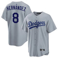 Los Angeles Dodgers #8 Enrique Hern¨¢ndez Player Gray HOLBERT Game Stitched Jerseys