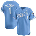 Kansas City Royals #1 MJ Melendez Light Blue HOLBERT Alternate Limited Stitched Jersey