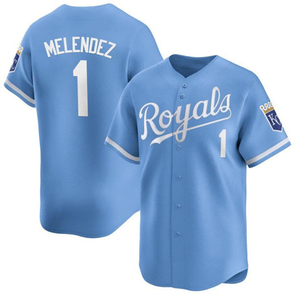 Kansas City Royals #1 MJ Melendez Light Blue HOLBERT Alternate Limited Stitched Jersey