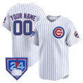 Custom Chicago Cubs 2024 Spring Training Patch Vapor Premier Limited Jersey ¨C White Alternate HOLBERT