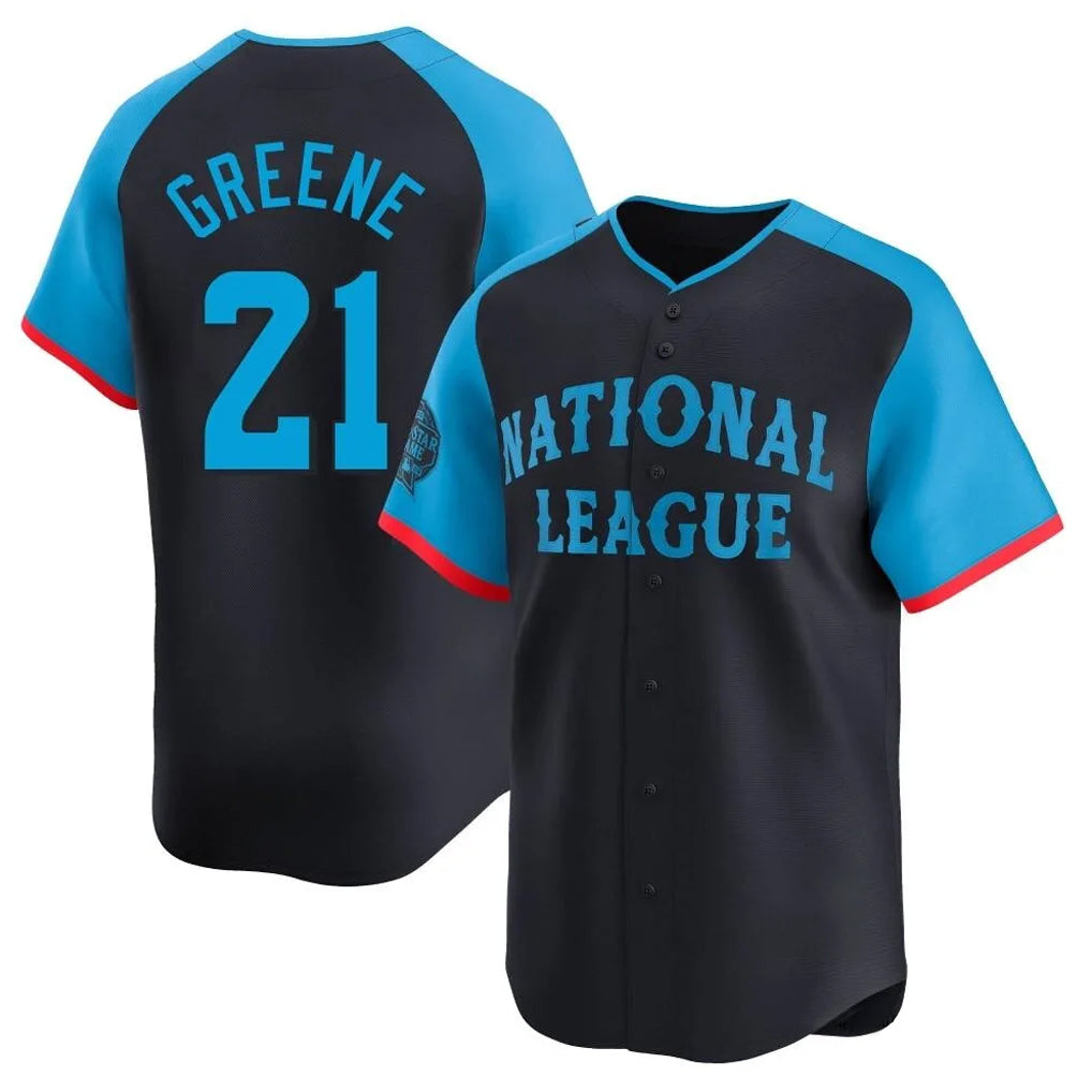 Cincinnati Reds #21 Hunter Greene Player Navy HOLBERT Limited National League All-Star Game Stitched Jerseys