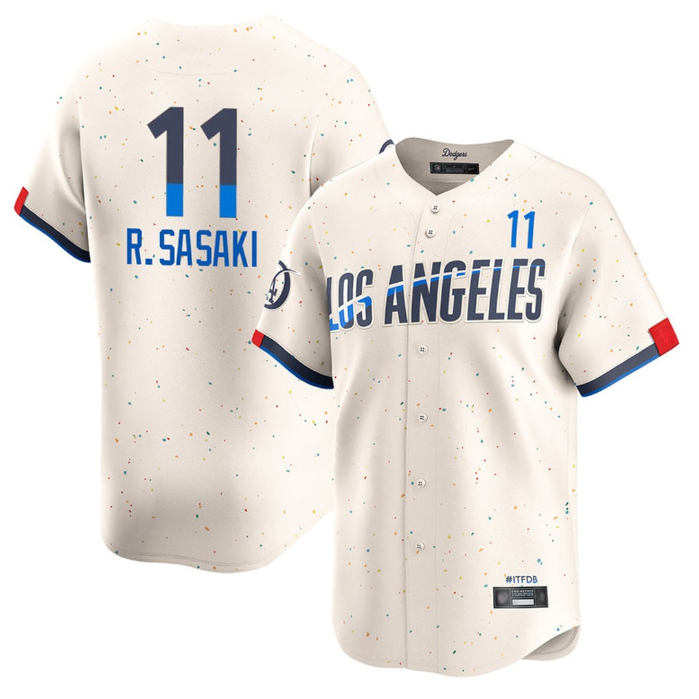Los Angeles Dodgers #11 Roki Sasaki Player Cream HOLBERT City Connect Limited Home Stitched Jerseys