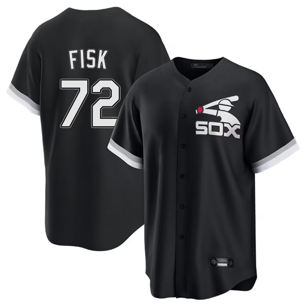 Chicago White Sox #72 Carlton Fisk Player Black HOLBERT Spring Training Game Stitched Jerseys