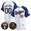 Custom Los Angeles Dodgers Vin Patch & Kobe Bryant Signature Vapor Premier Limited Jersey ¨C White 2 HOLBERT
