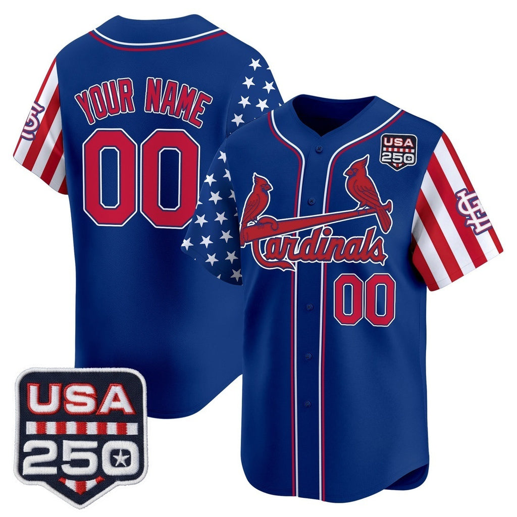 Custom St. Louis Cardinals America 250 Edition Vapor Premier Limited Royal HOLBERT Stitched Jerseys