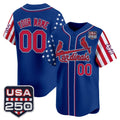 Custom St. Louis Cardinals America 250 Edition Vapor Premier Limited Royal HOLBERT Stitched Jerseys