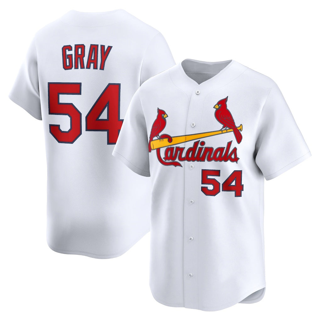 St. Louis Cardinals #54 Sonny Gray White HOLBERT Home Limited Player Jersey